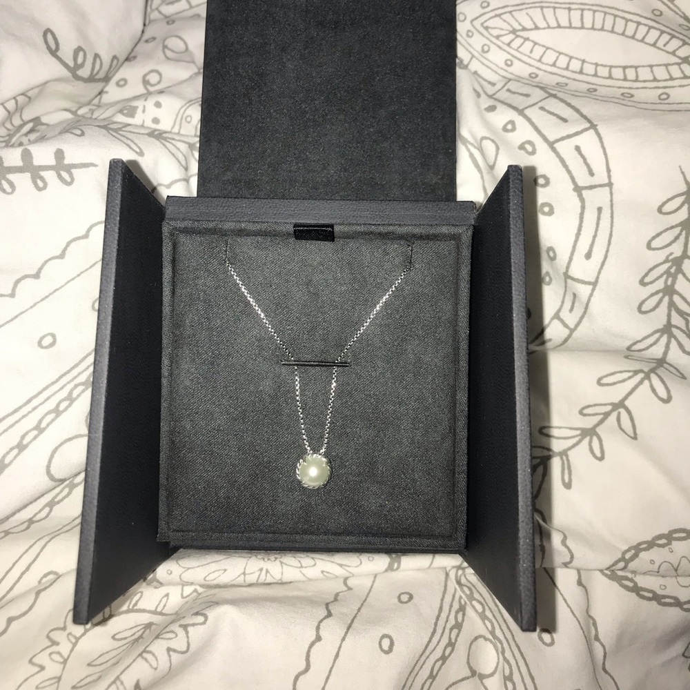 David Yurman chatelaine necklace with pearl